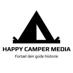 Logo Happy camper Media Fortæl den gode historie